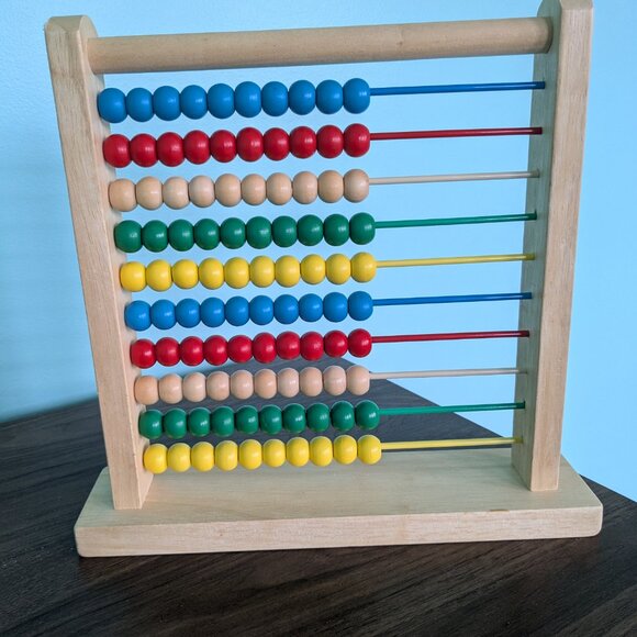 EUC Melissa & Doug Abacus - Classic Wooden Educational Counting Toy 100 Beads - Picture 4 of 6